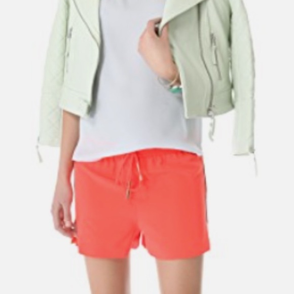 DVF 100% Silk Benan Short in Firework Coral - Picture 2 of 4